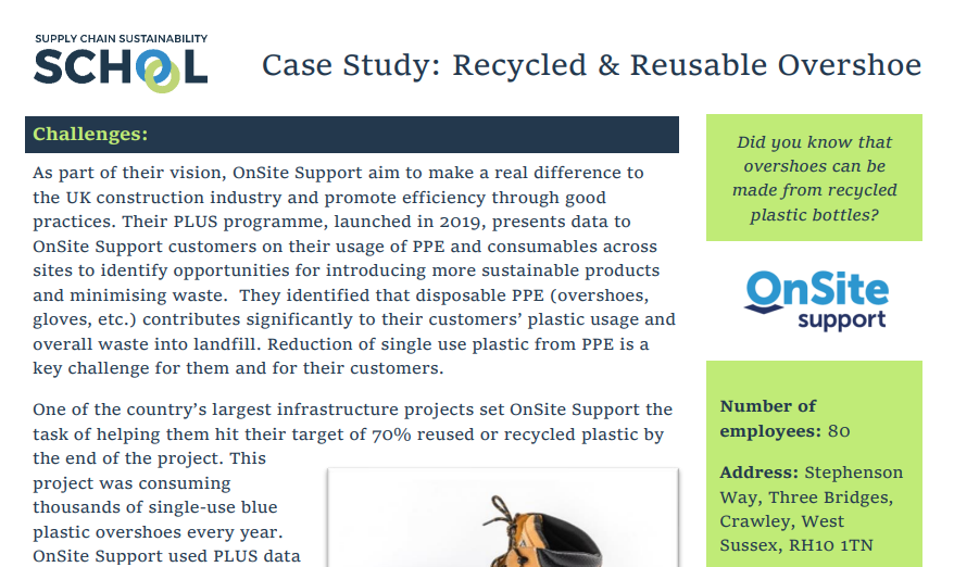 Recycled & Reusable Overshoe