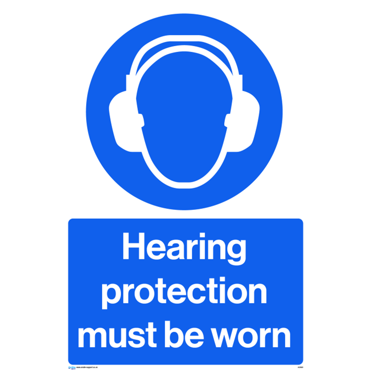 [Hearing Proection Must Be Worn] - 9: 4mm Correx - P: (600x400mm)