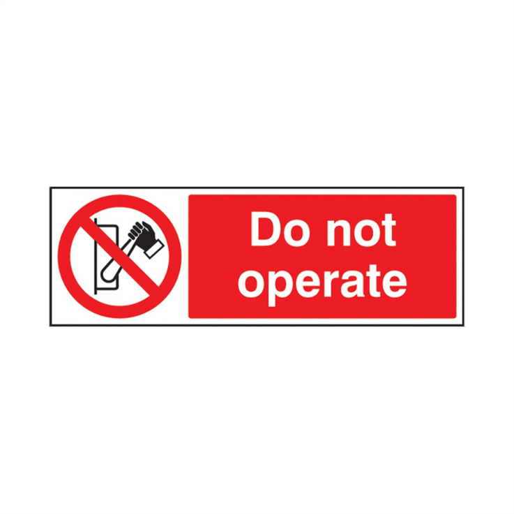 13410G: Do not operate - : G (300x100mm) - Material: 1: Rigid Plastic