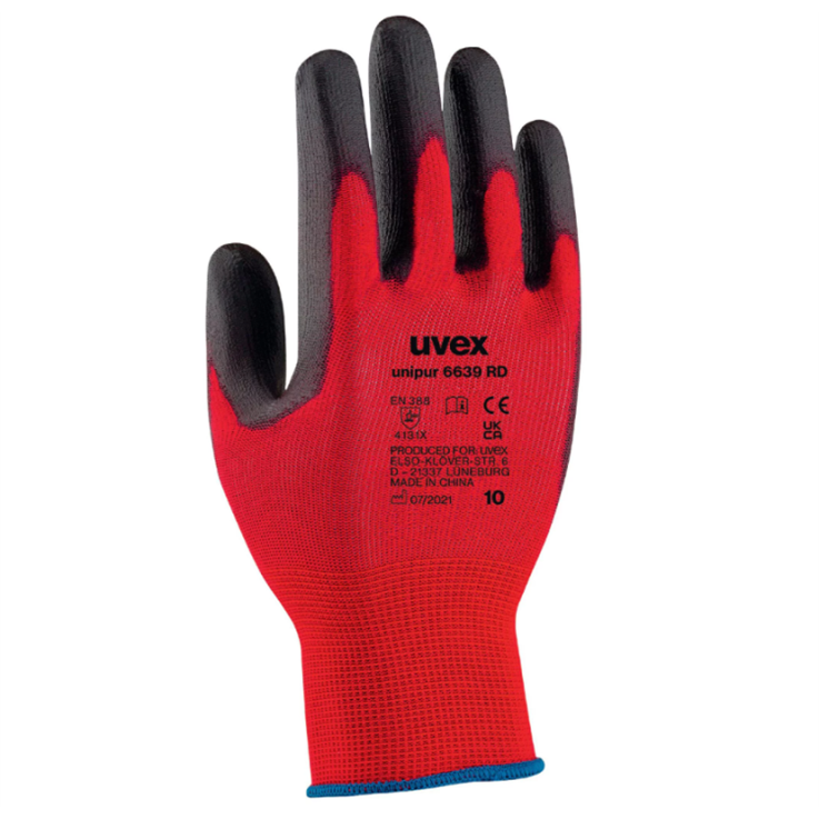 Uvex Unipur 6639 PU RD Cut 1 Glove