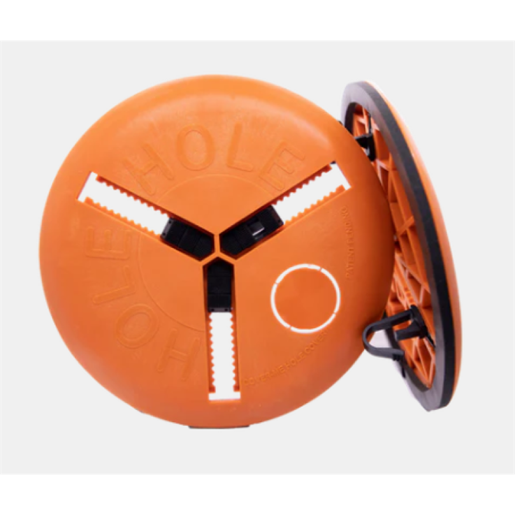 Adjustable Hole Cover with circular punchout- 2-6” (51-152mm)