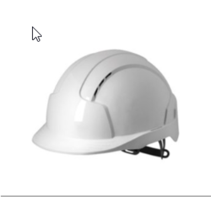 EVOLite® Mid Peak Vented Safety Helmet - Slip Ratchet - White