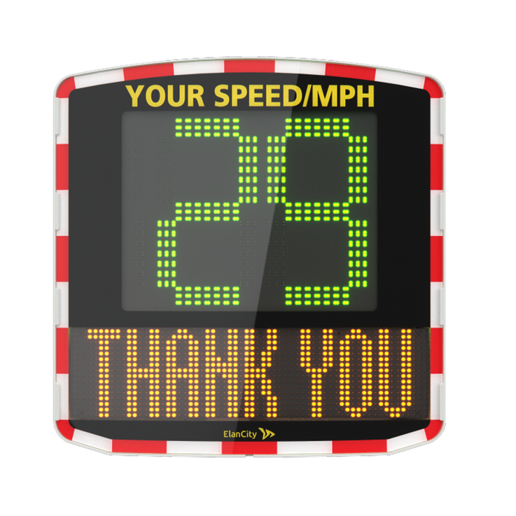 OnSite Radar Speed Sign - Solar Version w/ 2 x batteries & Solar panel mounting kit
