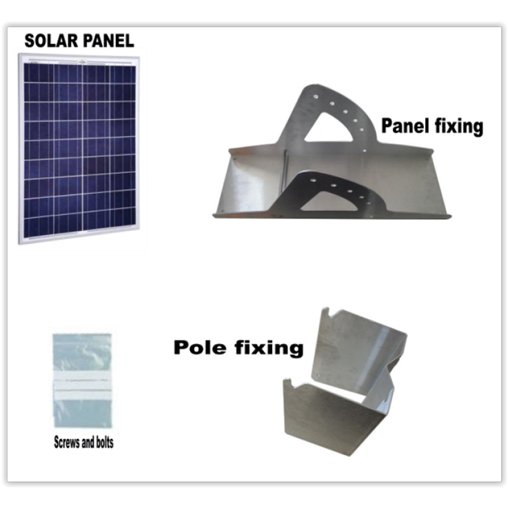 80W Solar Panel & Mounting Kit c/w S/S Installation Kit (No Fixings)