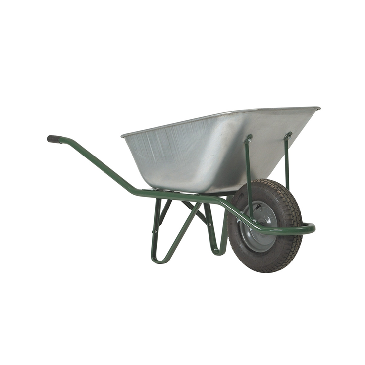 Galvanised Heavy Duty Wheelbarrow (Pneumatic Tyre) - 120ltr