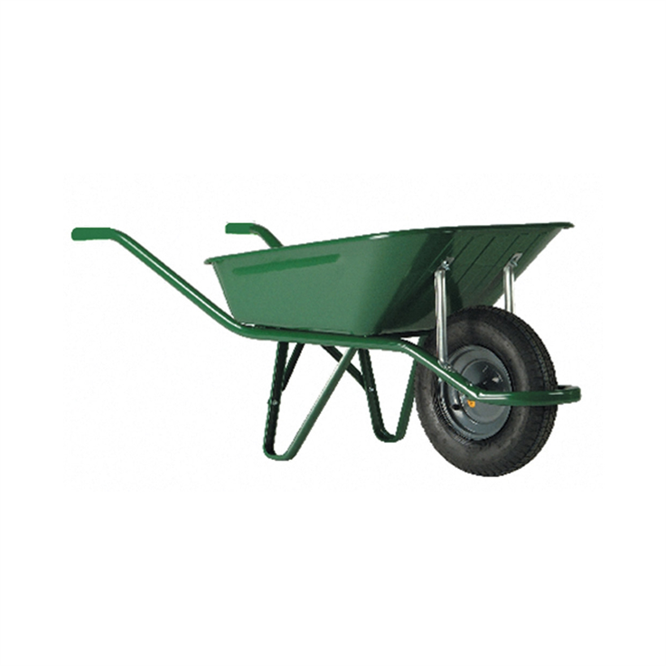 Professional Wheelbarrow (Pneumatic Tyre) - Green - 90ltr