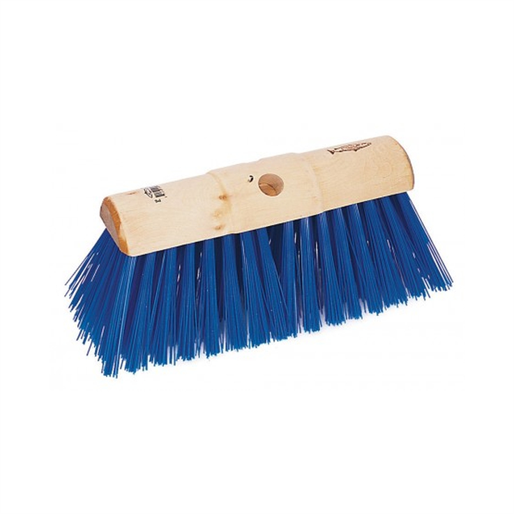 Quality Two-Hole Poly Broom Head - Blue - 325mm / 13"