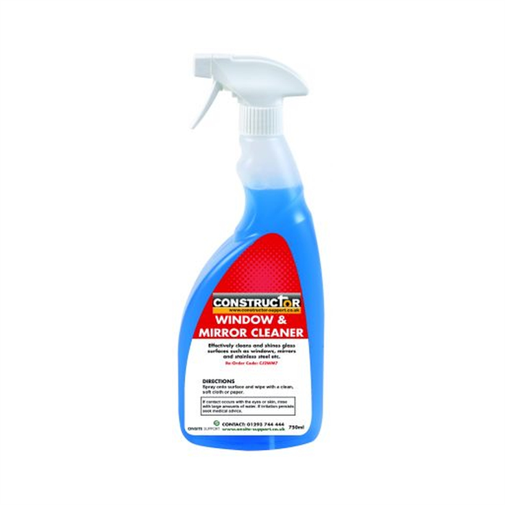 Constructor Glass & Stainless Steel Cleaner -  Trigger Spray - 750ml (Pack of 6)