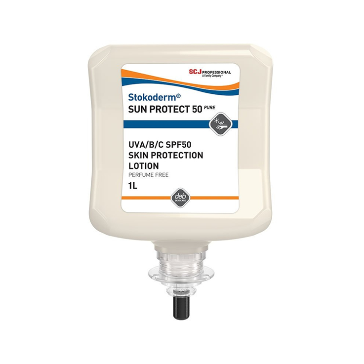 Deb Stokoderm® Sun Protect 50 PURE Sun Cream Cartridge - 1Ltr