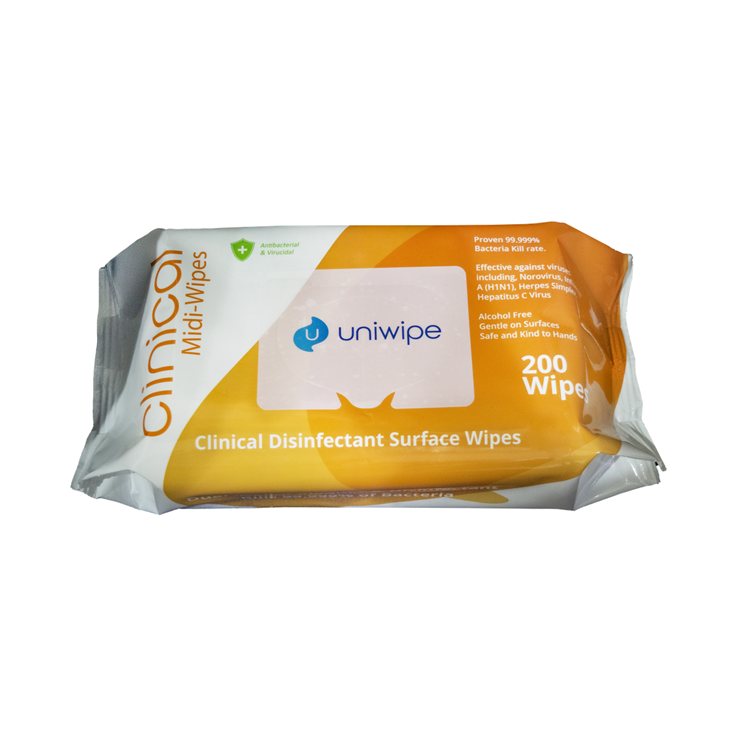 Uniwipe Sanitising Surface Wipes - Pack of 200