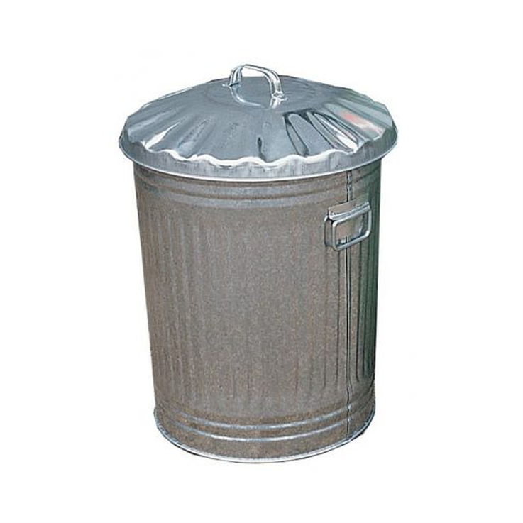Galvanised Dustbin c/w Lid - 80L