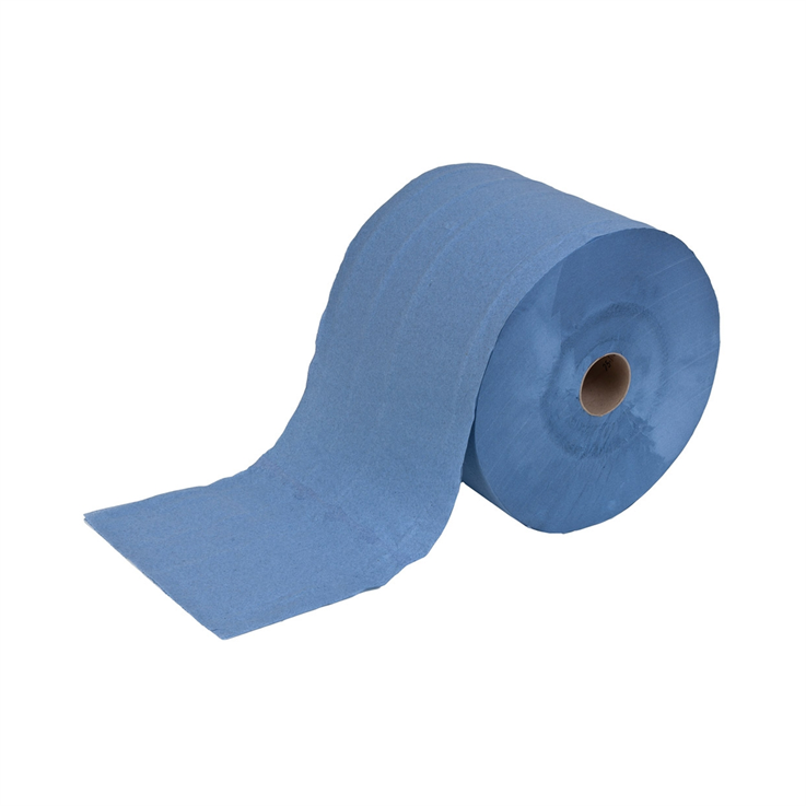 2 Ply Industrial Roll (Pk- 2) 1000 sheets per roll - Blue - 280mm x 400m