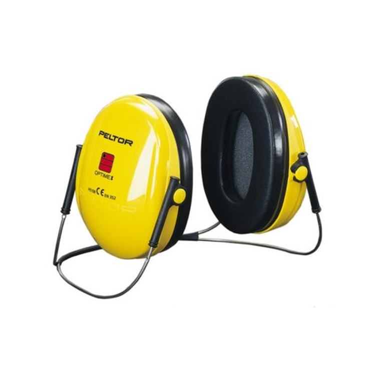 3M Peltor Optime I Wire Neckband Ear Defenders - Yellow - 26 SNR