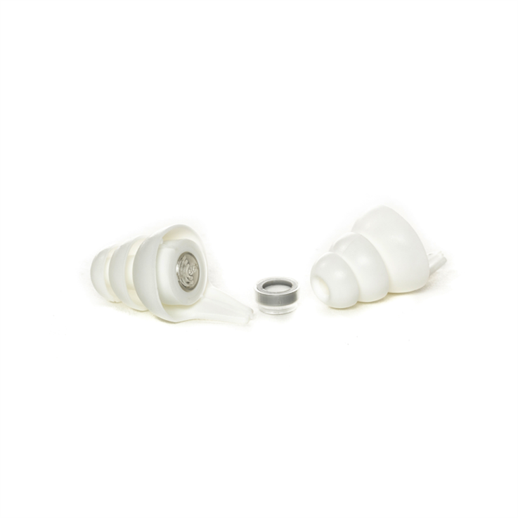 Reusable ACS Pacato 19 High Fidelity Ear Plugs complete with aluminium storage tube