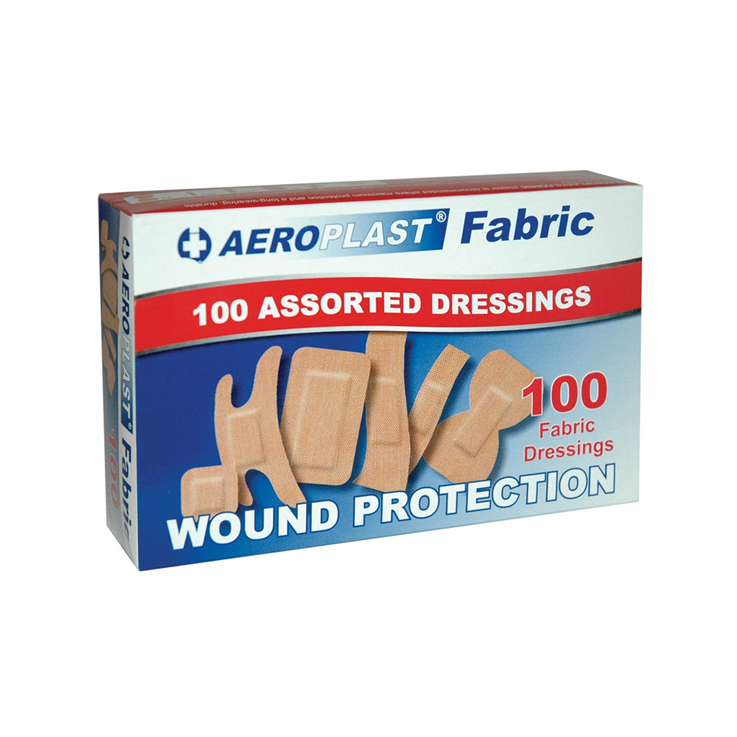 Assorted Fabric Plasters - Box 100