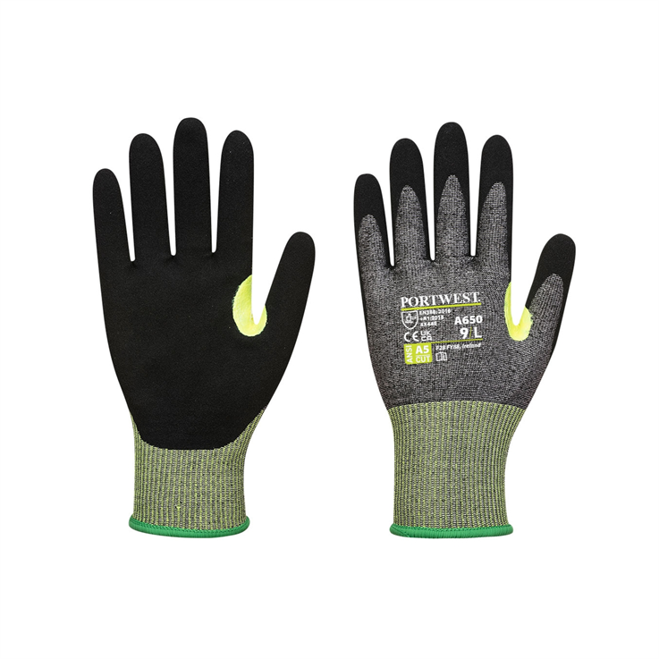 Nitrile Coated Nylon Cut Level E Safety Glove - Pack 12