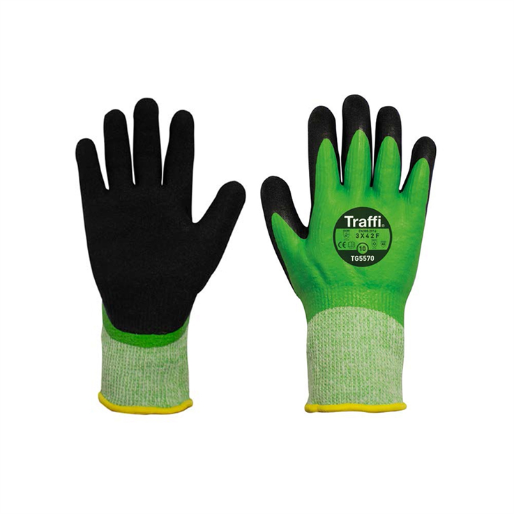 Traffi X-Dura Latex Water Resistant Cut Level F Safety Glove