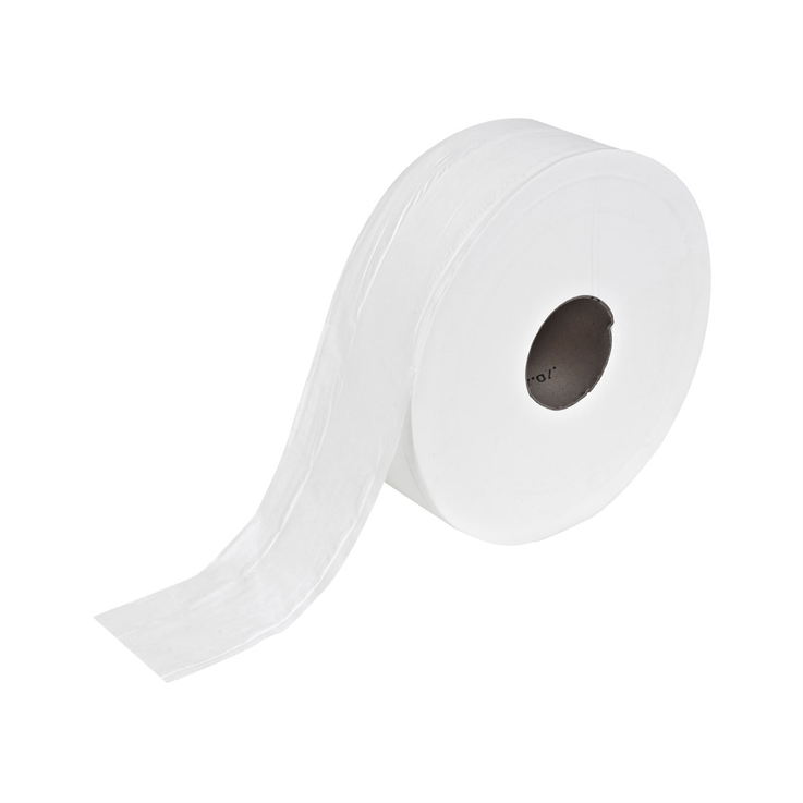 2 Ply Standard Jumbo Toilet Roll (pk-6) - White - 76mm Core