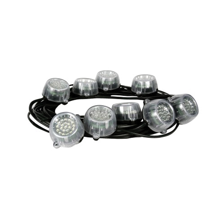 110V LED Festoon Kit - Yellow - 22.00m, 7 bulbs