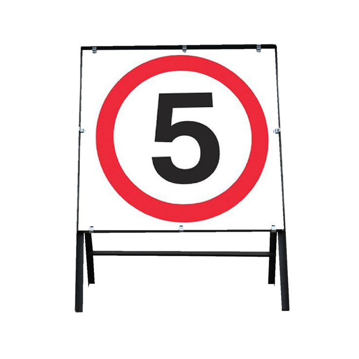 5 mph Speed Restriction Sign - 750mm - Reflective