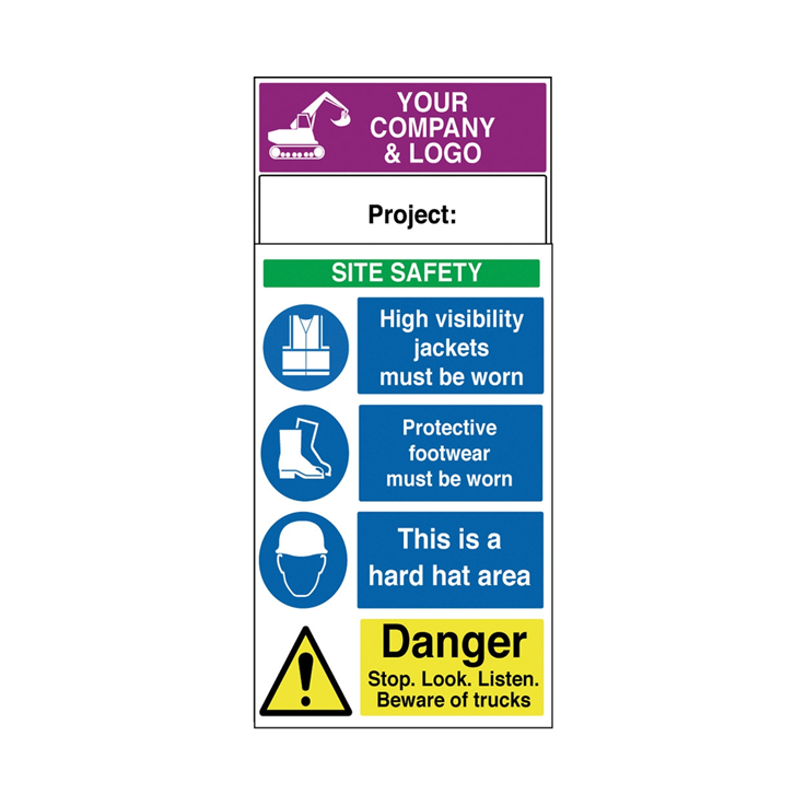 Site Safety, Project  - 1: Rigid Plastic - (600x900mm)