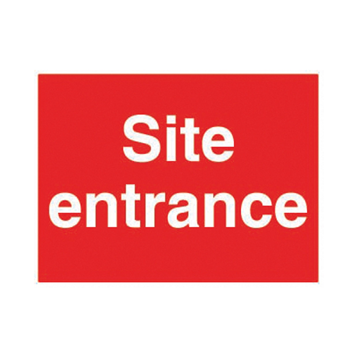 Site entrance - 1: Rigid Plastic - (600x450mm)