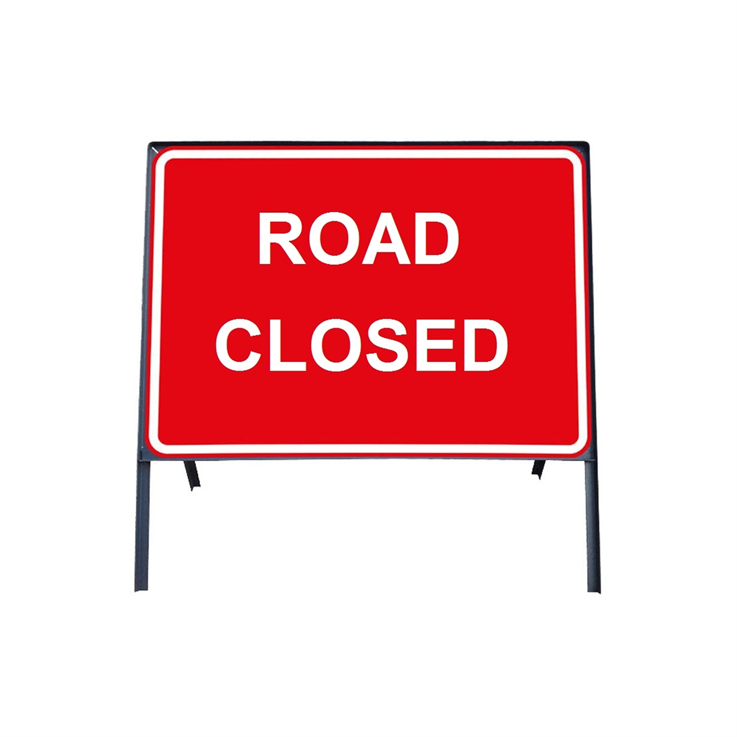 Road Closed Sign - 1050 x 750mm