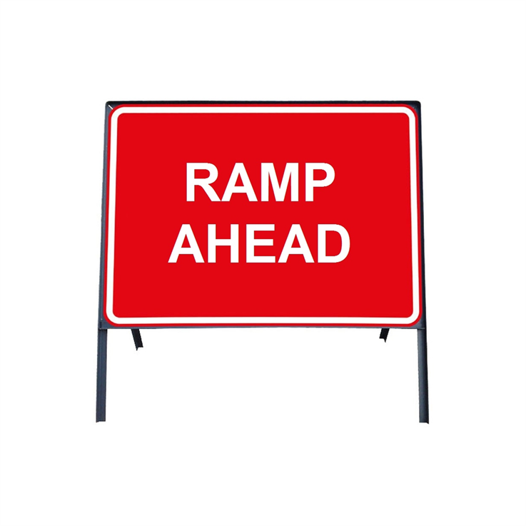 Ramp Ahead Sign - 1050 x 750mm