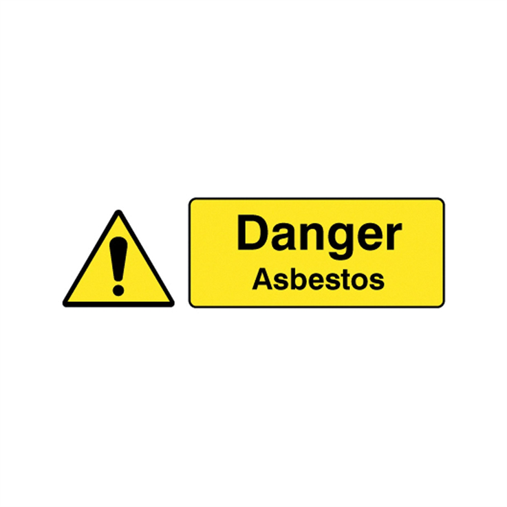 Danger asbestos - 1: Rigid Plastic - (600x200mm)