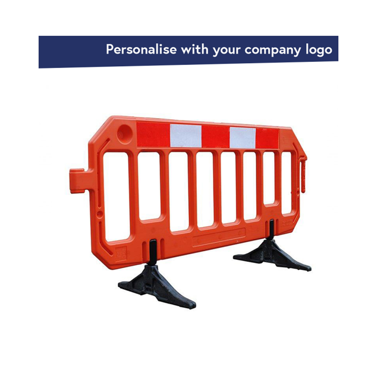 Constructor Blow Moulded Pedestrian Barrier with Anti-Trip feet - Orange - 1m x 2m