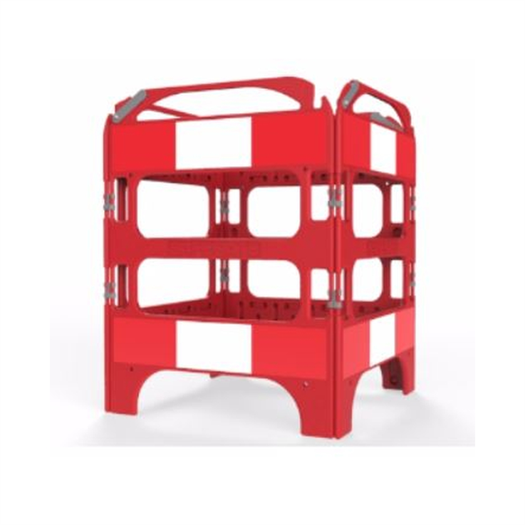 3-Gate Workgate Manhole Barrier System - Red