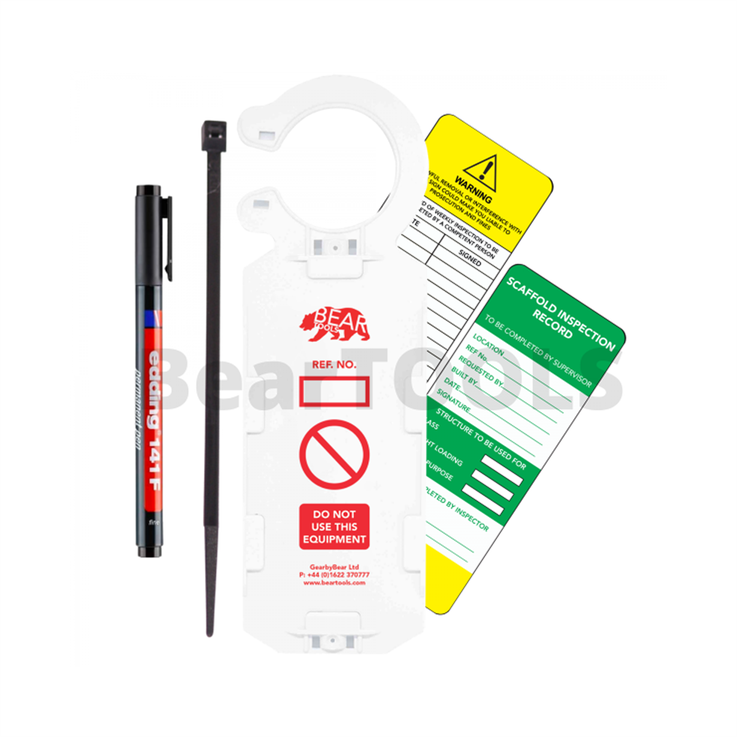 BearTOOLS Scaffold Inspection Record Kit- pk10