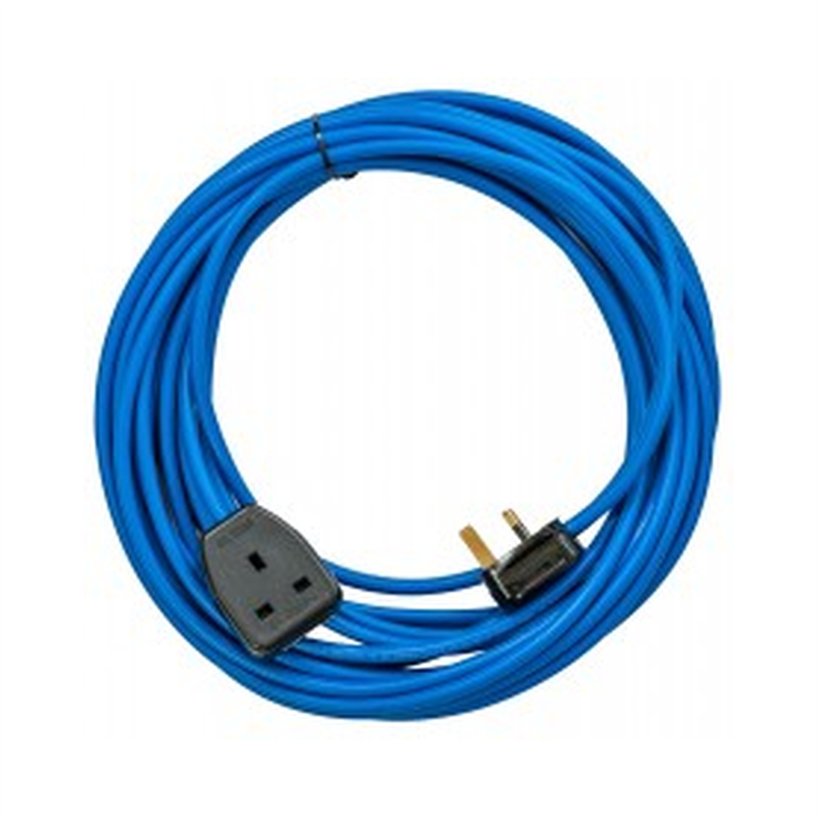 240v 13amp Extension Lead - Blue - 14m x 1.5mm 240v