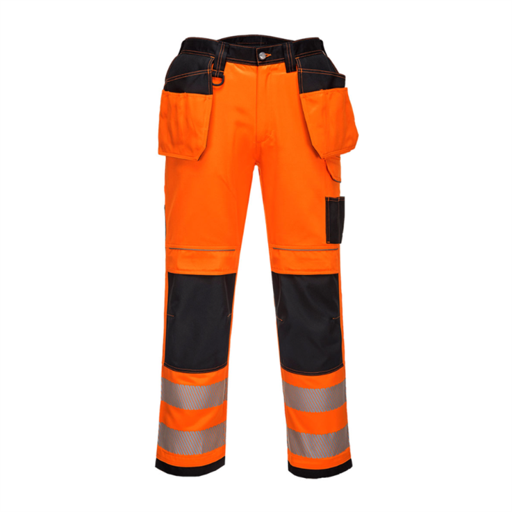 Vision Hi-Vis Trousers - Orange / Black