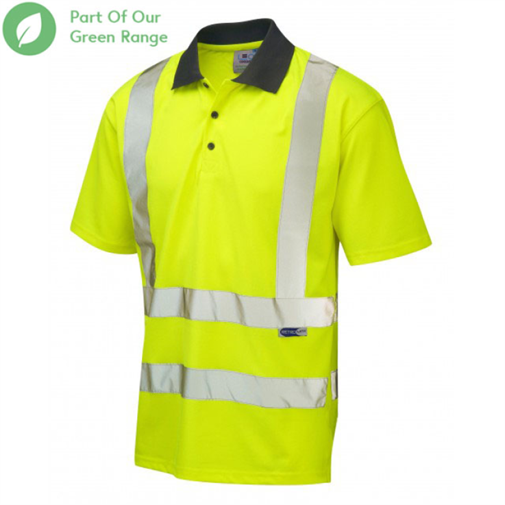 LEO ROCKHAM ISO 20471 Class 2 Coolviz Polo Shirt (EcoViz) - Yellow