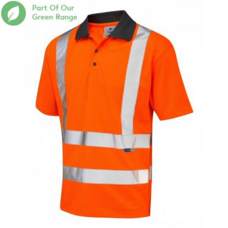LEO ROCKHAM ISO 20471 Class 2 Coolviz Polo Shirt (EcoViz) - Orange
