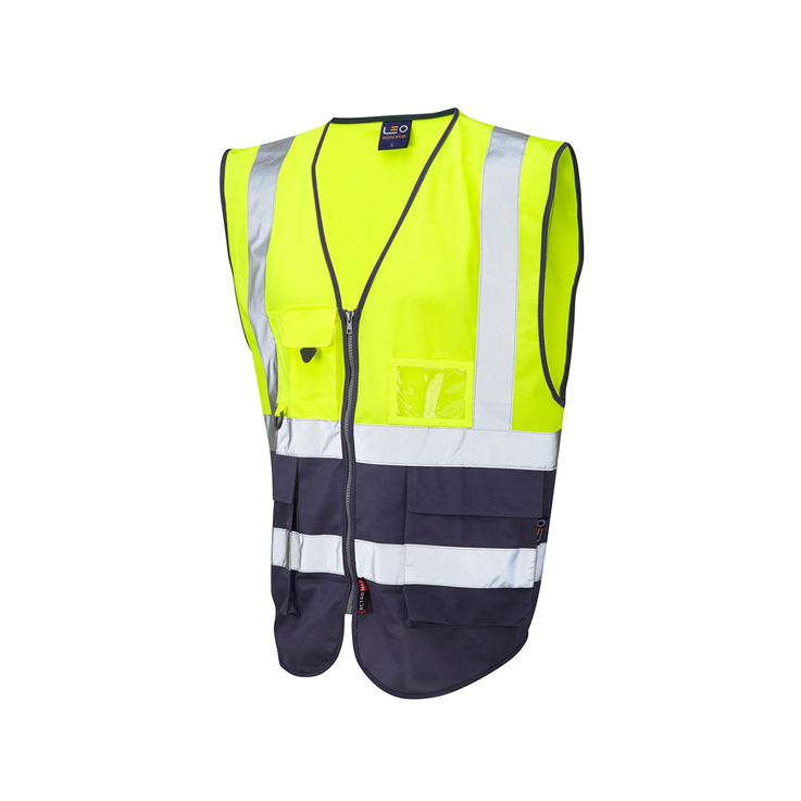LEO LYNTON ISO 20471 Class 1 Hi-Vis Superior Waistcoat