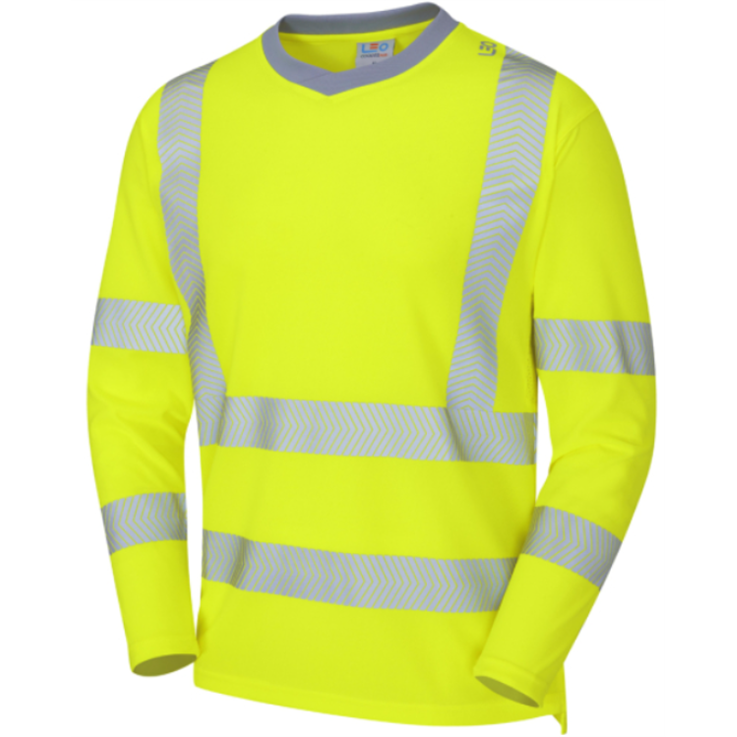 LEO CAPSTONE ISO 20471 Class 3 Coolviz Plus Sleeved T-Shirt - Yellow