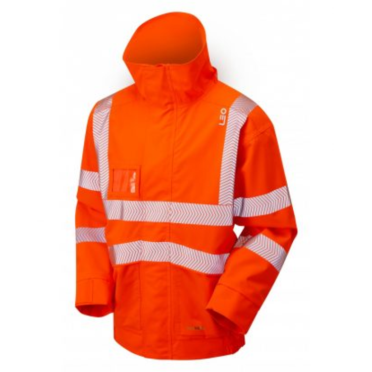 LEO DARTMOOR ISO 20471 Class 3 EcoViz 10K Breathable Bomber Jacket - Orange