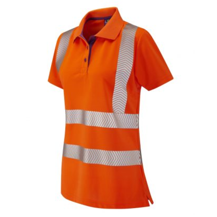 LEO PIPPACOTT ISO 20471 Class 2 Coolviz Ultra Women's Polo Shirt - Orange