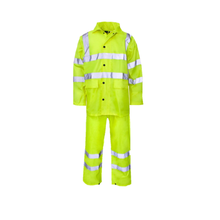 Hi-Vis PVC Rain Jacket & Trouser-Yellow
