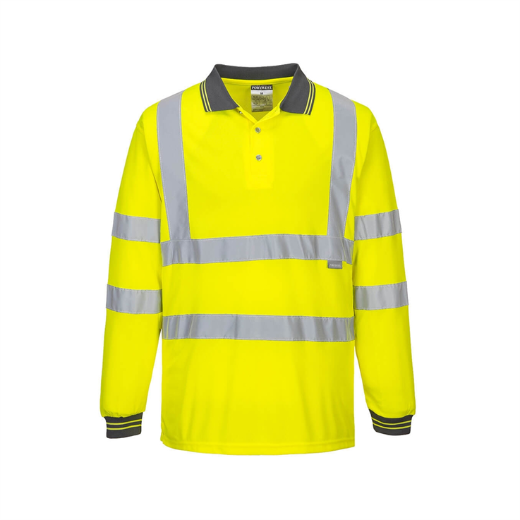 Hi-Vis Long Sleeve Polo Shirt