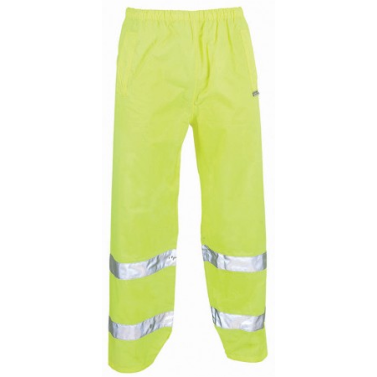 Hi-Vis Water Resistant Overtrousers - Yellow