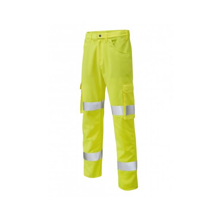 Lightweight Hi-Vis Polycotton Trousers - Yellow
