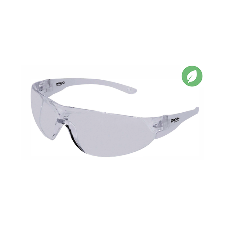 Onsite Wraparound Clear Lens Safety Glasses AS/AF