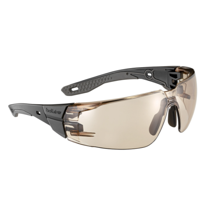 Bolle RUSH+ 2.0 Small , Platinum Coated Safety Glasses with AS/AF CSP Lens