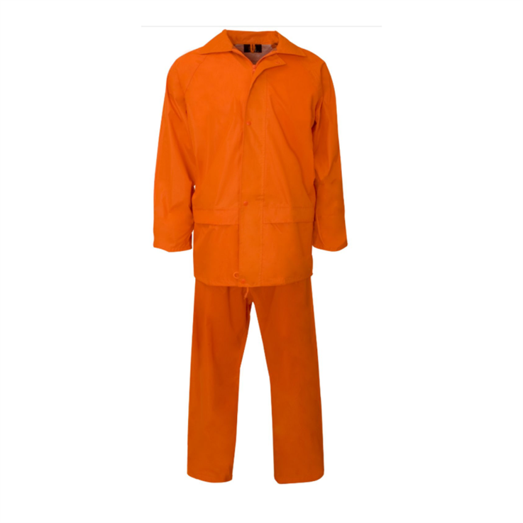 Two-Piece Nylon Rainsuit - Orange