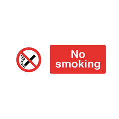 No smoking - 1: Rigid Plastic - (300x100mm)