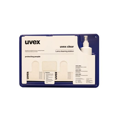Uvex Lens Cleaning Station c/w 500ml Cleaning Fluid & 4 packs of 450 Tissues