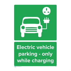 Electric vehicle parking only - 9: 4mm Correx - BB: (420x297mm (A3))
